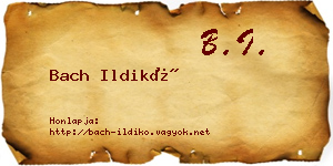 Bach Ildikó névjegykártya