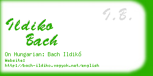 ildiko bach business card